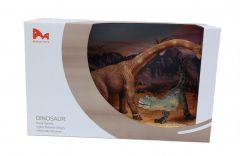Brachiosaurus - T-rex set in display 22-35 cm