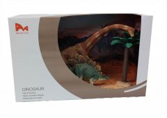 Brachiosaurus - Stegosaurus set in display 22-35 cm